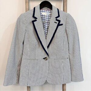 BODEN Blue/White Striped Blazer Size 2R